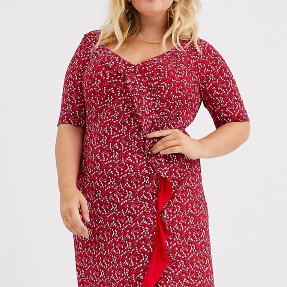 ASOS DESIGN curve long sleeve maxi dress